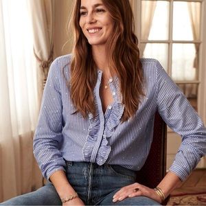 Sezane Blue Button Down | Size 36